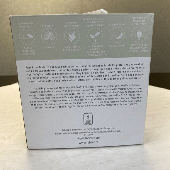 Robeez First Kicks‎ Maddox Navy Leather Boot Size 6-9 Months Zipper,Baby, New - Picture 14 of 16